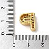 Brass Micro Pave Clear Cubic Zirconia Charms ZIRC-C009-01G-P-3