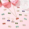 24Pcs 8 Colors Alloy Rhinestone Connector Charms FIND-YW0011-45-4