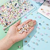 270Pcs 9 Colors Frosted Baking Paint Crackle Glass Beads with Glitter Powder DGLA-YW0001-34-5