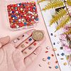250Pcs 10 Style Electroplate Opaque Glass Seed Beads SEED-AR0001-34-3