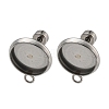 201 Stainless Steel Stud Earrings Findings STAS-K279-01C-P-2