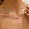 Simple Brass Paperclip Chain Lock Collarbone Necklaces for Women Daily Wear SX2190-2-1