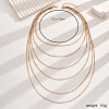 Elegant Iron Chain Layered Long Necklace for Women Party Vacation. HE9807-1-1