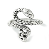 Snake Alloy Open Cuff Rings RJEW-K275-79AS-2