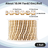Plastic Pearl & Rhinestone Cup Chains CH-WH0013-01B-G-2