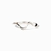 Wave Shaped 925 Sterling Silver Micro Pave Clear Cubic Zirconia Finger Rings FS-WG6021D-02-1