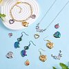 14Pcs 7 Style 304 Stainless Steel Pendant STAS-SZ0002-75G-6