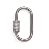 Brass Micro Pave Clear Cubic Zirconia Screw Carabiner Lock Charms ZIRC-E164-10B-1