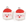 Christmas Theme Opaque Resin Pendants RESI-S08-05E-1