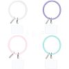 CHGCRAFT 8Pcs 4 Colors Silicone Loop Phone Lanyard KEYC-CA0001-24-7