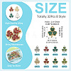 32Pcs 8 Styles Alloy Rhinestone Pendants ALRI-TA0001-45-4