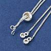 Brass Pave Clear Cubic Zirconia Box Chain Slider Bracelet Making KK-G557-17S-2