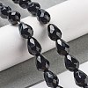 Natural Black Agate Beads Strands G-P520-B15-01-2