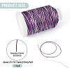 1 Roll Gradient Color Segment Dyed Round Waxed Polyester Cord YC-TADJ0001-03C-4