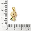 Rack Plating Brass Micro Pave Cubic Zirconia Pendants KK-P241-09G-3