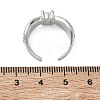 Brass Micro Pave Cubic Zirconia Cuff Open Rings RJEW-C163-06P-5