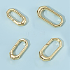 6Pcs 2 Styles Brass Spring Gate Rings KK-SC0006-33-7