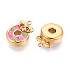 304 Stainless Steel Enamel Pendants STAS-T068-10A-2