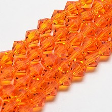 Imitate Austrian Crystal Bicone Glass Beads Strands GLAA-F029-4x4mm-11