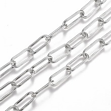304 Stainless Steel Paperclip Chains CHS-A006-01P