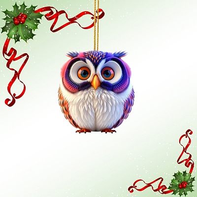 Owl Acrylic Hanging Ornaments PW-WG8596D-04-1