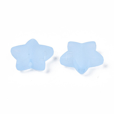 Transparent Frosted Acrylic  Beads FACR-N002-01A-1