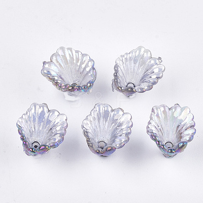 Transparent Acrylic Bead Caps TACR-T007-01F-1