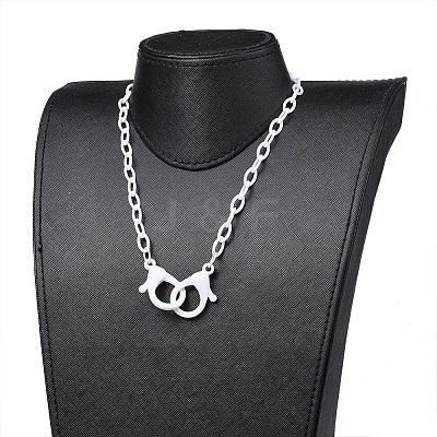 Personalized ABS Plastic Cable Chain Necklaces NJEW-JN03254-07-1