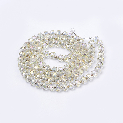 Electroplate Glass Beads Strands EGLA-Q079-05-1