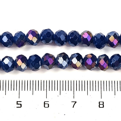Baking Electroplate Glass Beads Strands X1-DGLA-A039-J8mm-B04-1