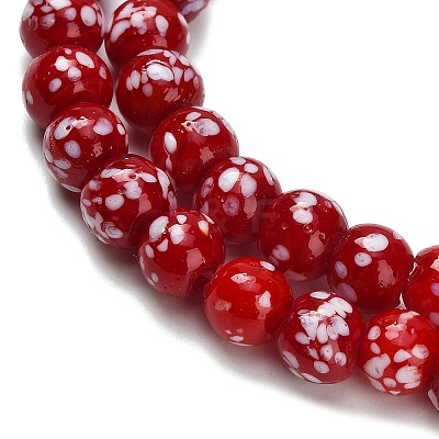 Handmade Lampwork Beads Strands LAMP-H071-01A-04-1