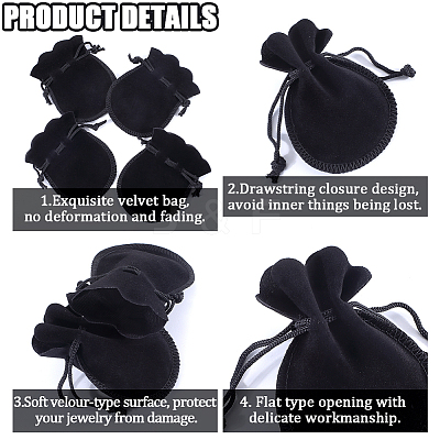 20Pcs Gourd Velvet Drawstring Bags TP-BBC0001-07A-04-1