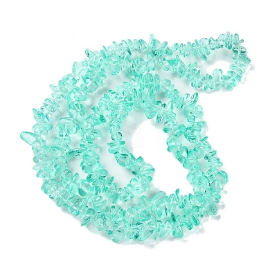 Spray Painted Transparent Glass Beads Strands GLAA-P060-01A-08-1
