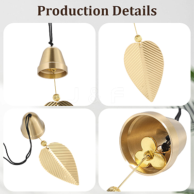 Brass Bell Pendants HJEW-WH20816-010G-B-1