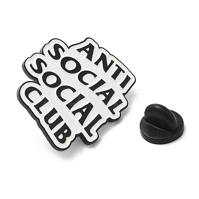 Word Antisocial Social Club Enamel Pin JEWB-H010-04EB-04-1