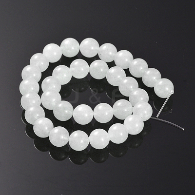 Natural White Jade Bead Strands G-J276-50-8mm-1