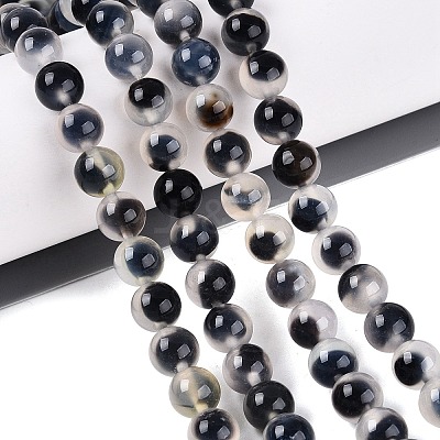 Natural Agate Beads Strands G-Q606-42B-B01-1