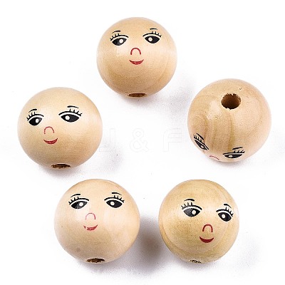 Unfinished Natural Wood Beads LS-X-WOOD-T019-31-A-18mm-1
