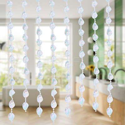 Acrylic Beads Chains CHAC-WH0001-06-1