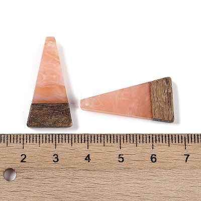 Resin & Wood Pendants WOOD-F015-03G-1