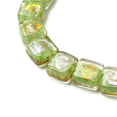 Handmade Gold Foil and Silver Foil Lampwork Beads FOIL-C001-01A-10-1