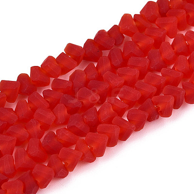 Frosted Transparent Glass Beads X1-GLAA-N016-4mm-08-1