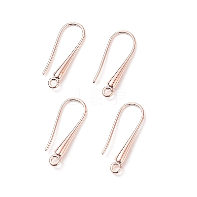 Eco-Friendly Brass Earring Hooks Findings X-KK-M157-03RG-NR-1