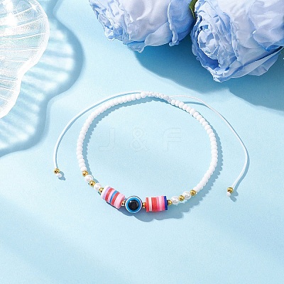 Glass Seed Beads Braided Bead Bracelets BJEW-MZ00211-05-1