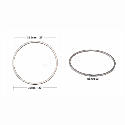 Tarnish Resistant 304 Stainless Steel Linking Ring X-STAS-T047-15B-1