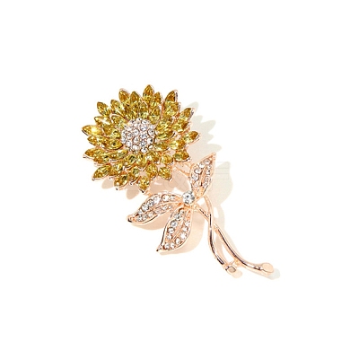 Flower Rhinestone Brooch PW-WGE33ED-01-1