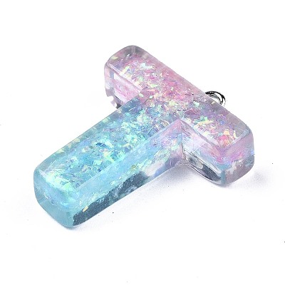 Transparent Epoxy Resin Pendants CRES-S364-002T-1