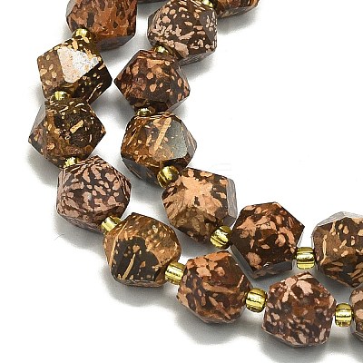 Natural Starburst Jasper Beads Strands G-I376-A60-01-1