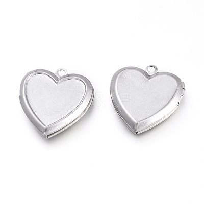 Non-Tarnish 304 Stainless Steel Locket Pendants STAS-K192-09P-1