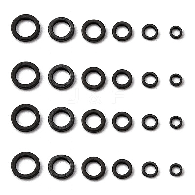 180Pcs 6 Style Paint Spraying Brass Split Ring FIND-FH0003-33-1